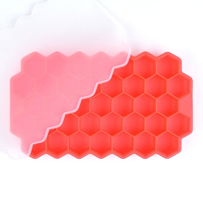 Honeycomb Ice Cube Tray Mold with Lid