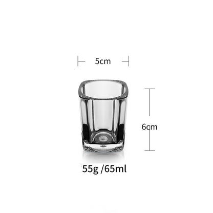 Clear Acrylic Square Shot Glasses Set of 6