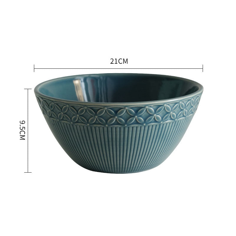 Green Knitted Ceramic Bowls