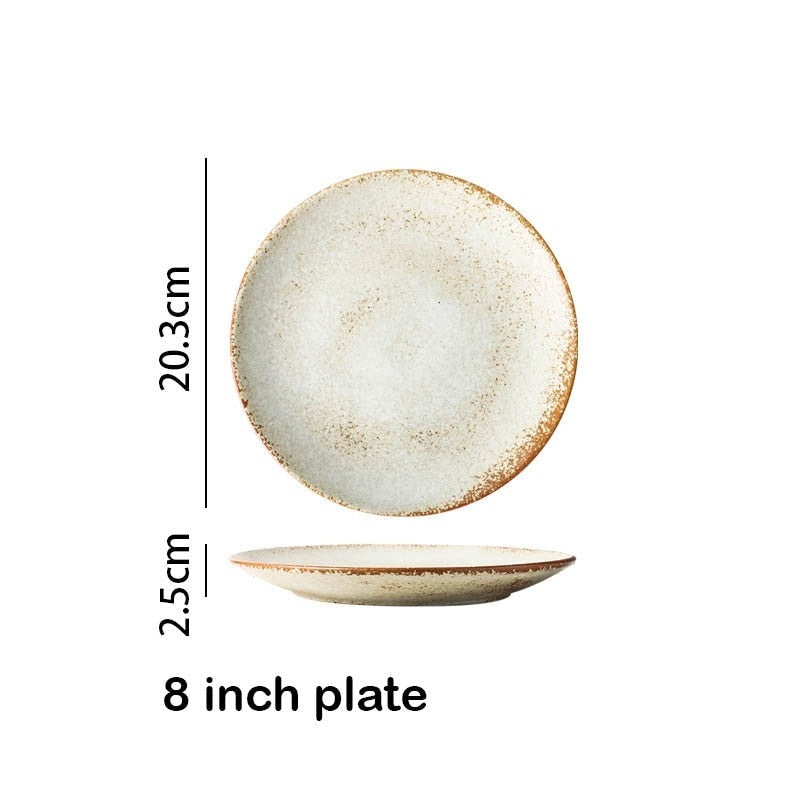Sand White Ceramics Plates