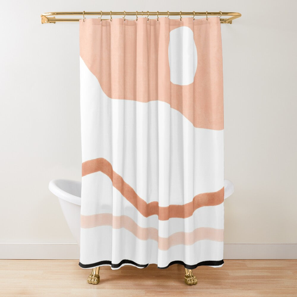 Pink Landscape Shower Curtain