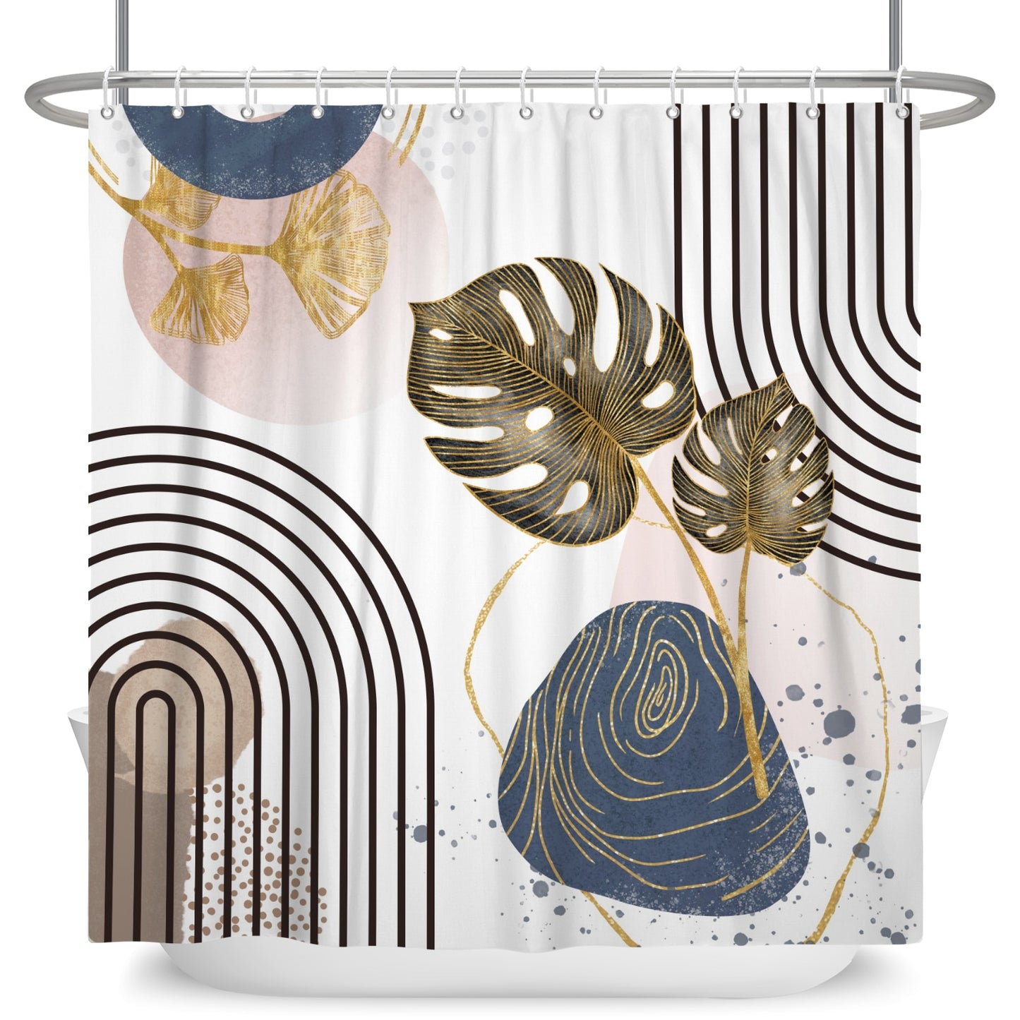Plant White Arch Shower Curtain