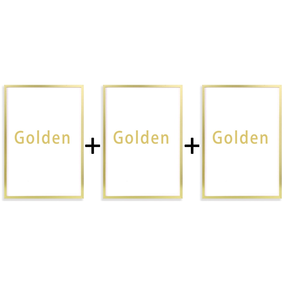 Gold Metal Frames Set