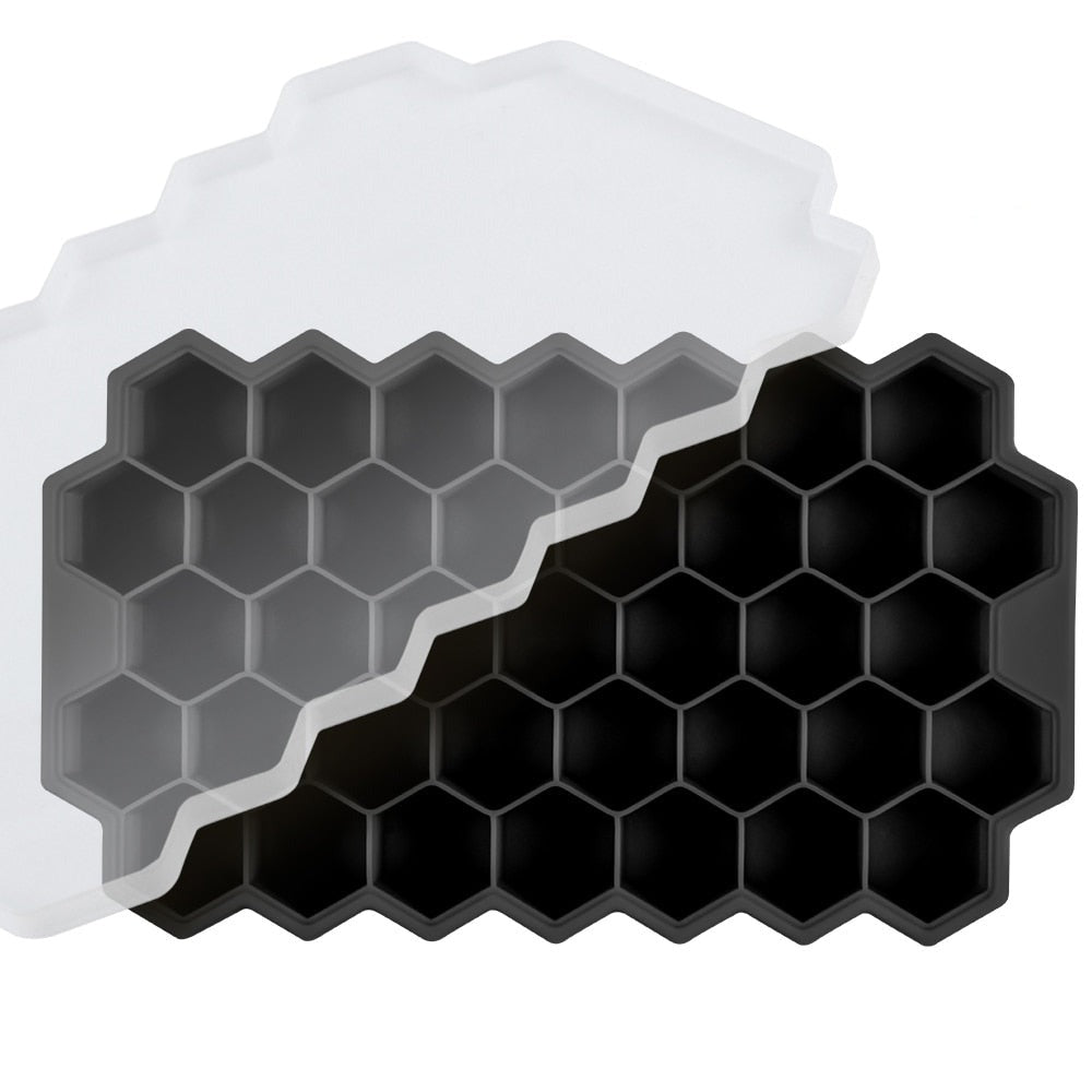 Honeycomb Ice Cube Tray Mold with Lid