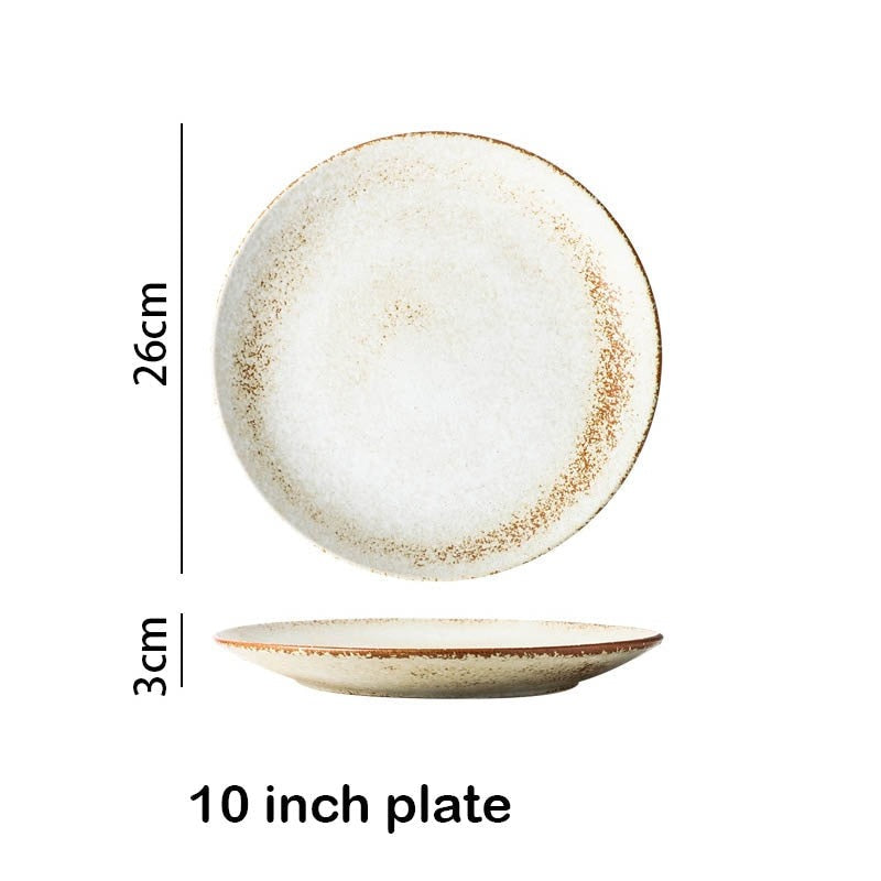 Sand White Ceramics Plates