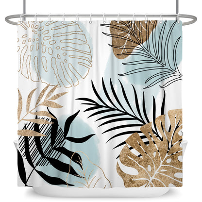 Blue Plants Shower Curtain