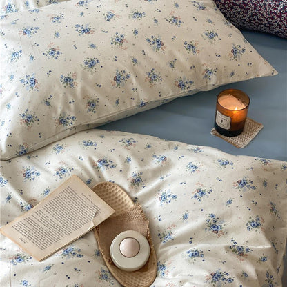 Set De Cama Pastoral Beige Azul