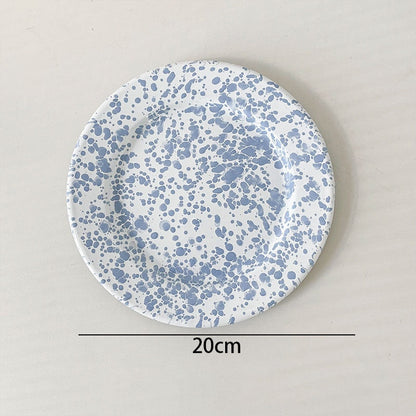 Blue Enamel Dinner Plate