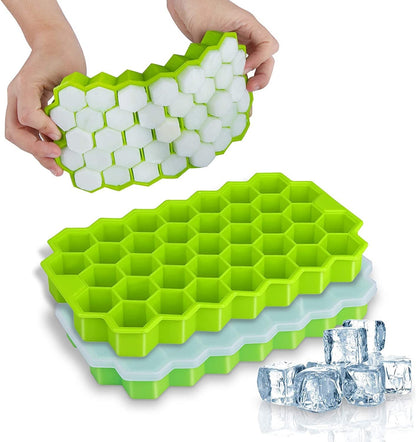 Honeycomb Ice Cube Tray Mold with Lid