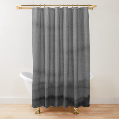 Gray Watercolor Shower Curtain