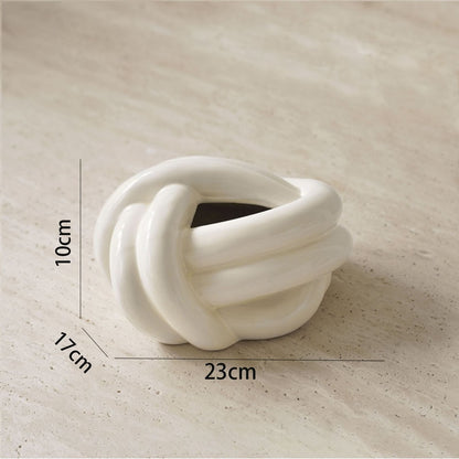 Knot Ceramic Tissues Box Holder