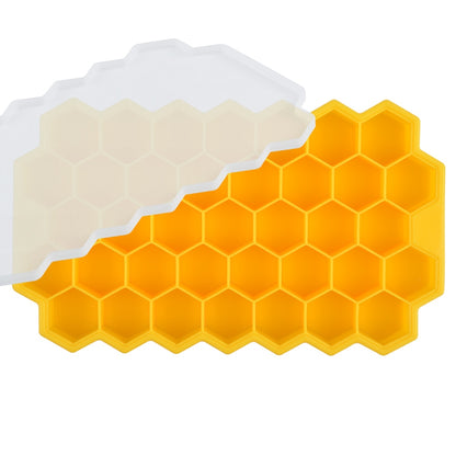 Honeycomb Ice Cube Tray Mold with Lid