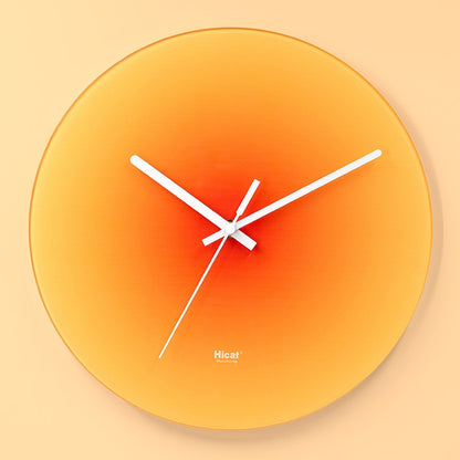 Orange Sunset Wall Clock