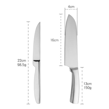 Silver Kitchen Knives Set