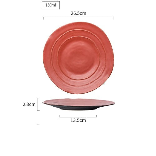 Red Dalia  Dinner Tableware