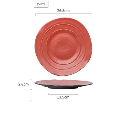 Red Dalia  Dinner Tableware