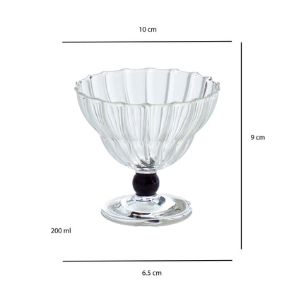 Black Dot Glass Goblet