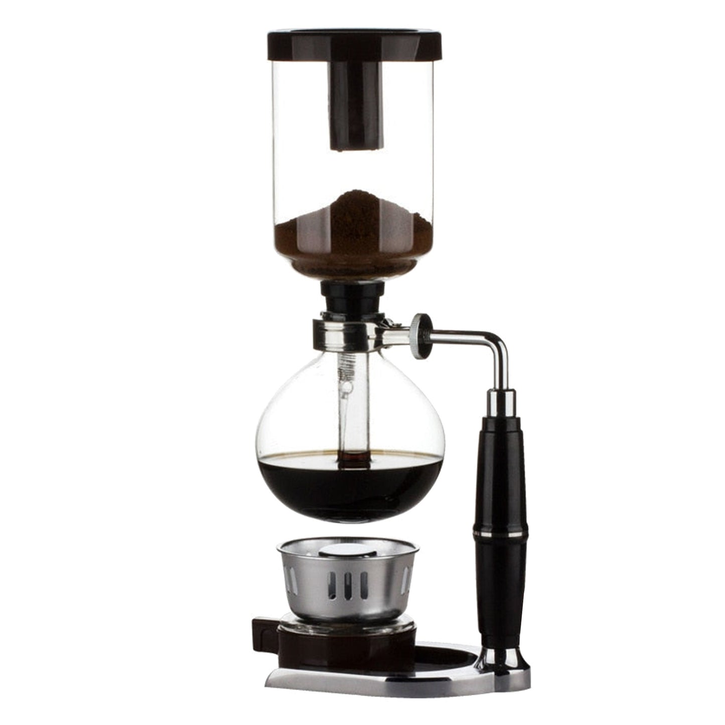 Black Glass Siphon Coffee Machine