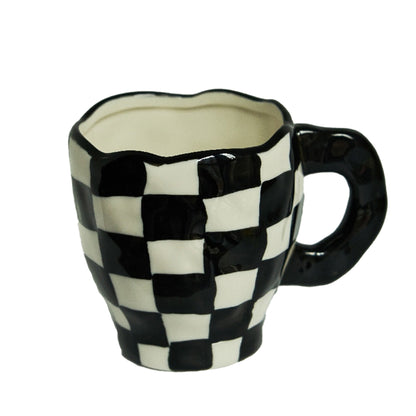 Black Plaid Mug