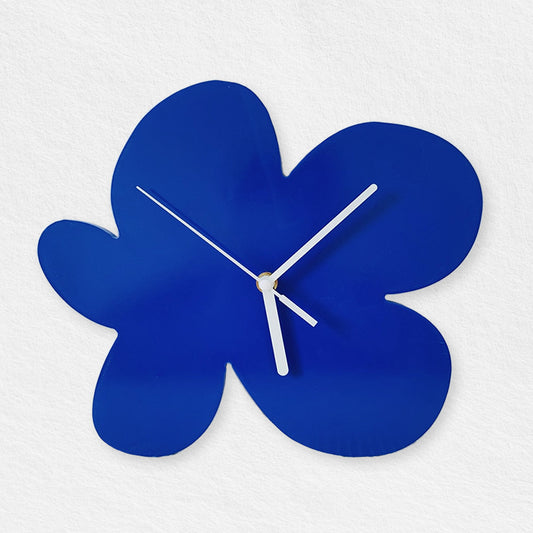 Blue Flower Wall Clock