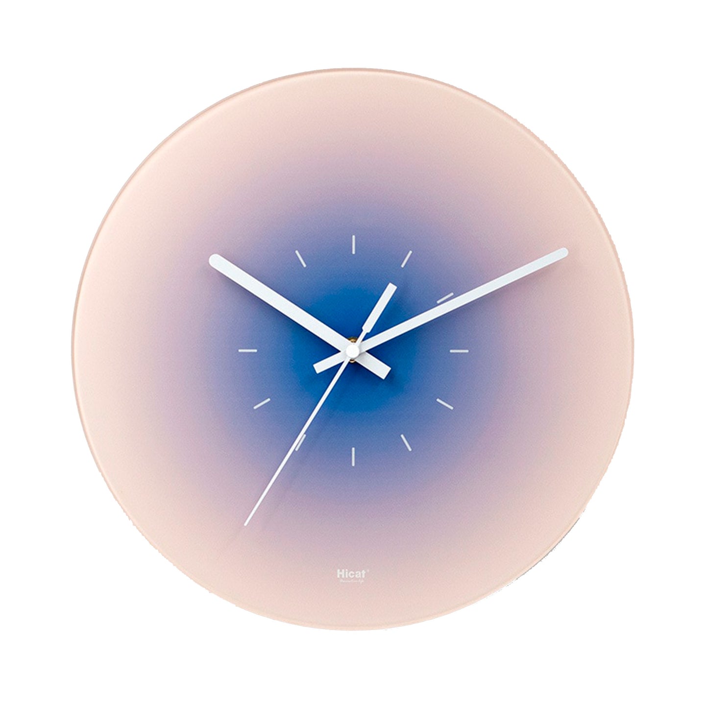 Blue Sunset Line Wall Clock