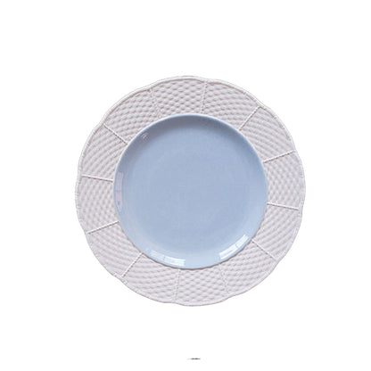 Blue White Embossed Plates