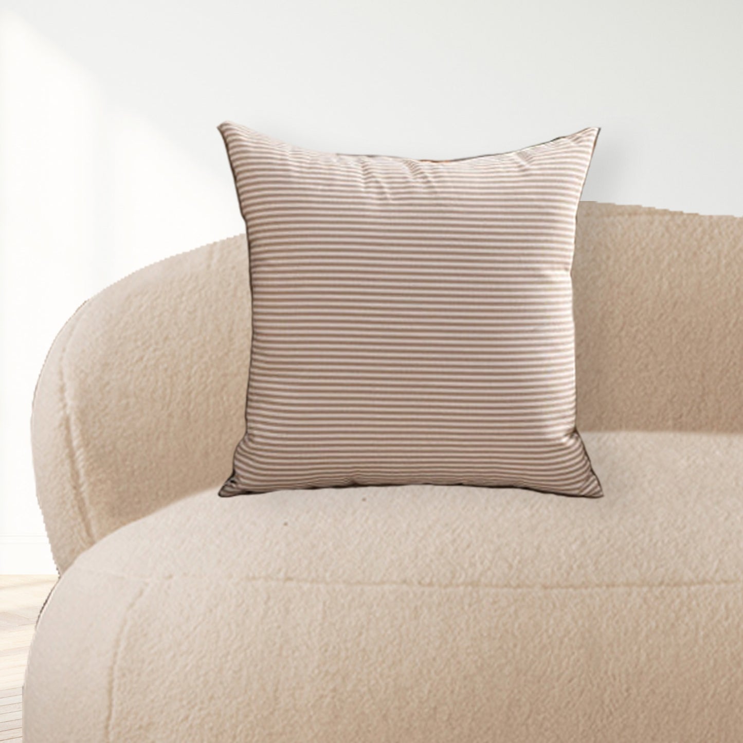 Caramel Coffee Lines Cushion Cover