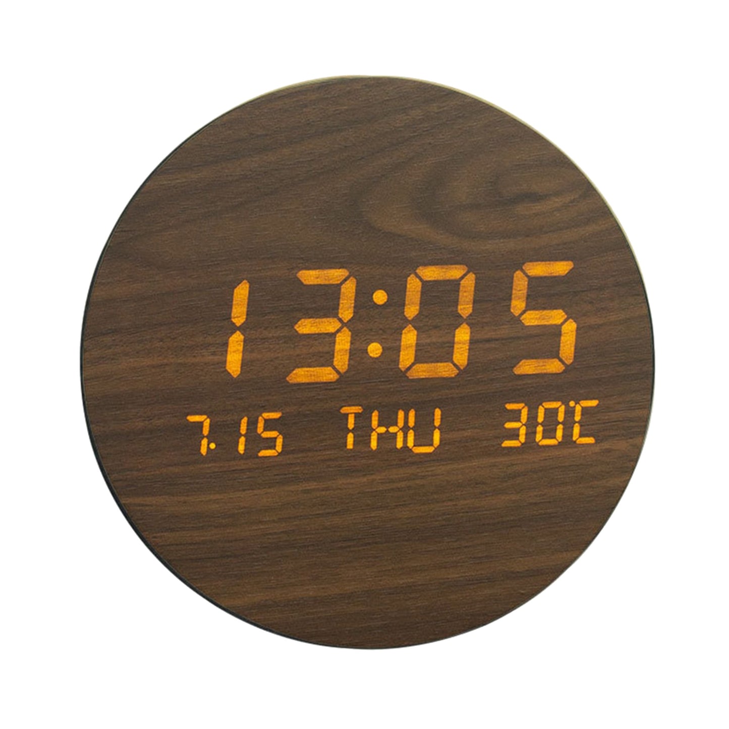 Coffee Wood Wall Clock