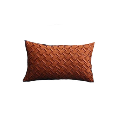 Capa de almofada laranja tecida