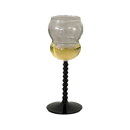 Dot Black Water Glass