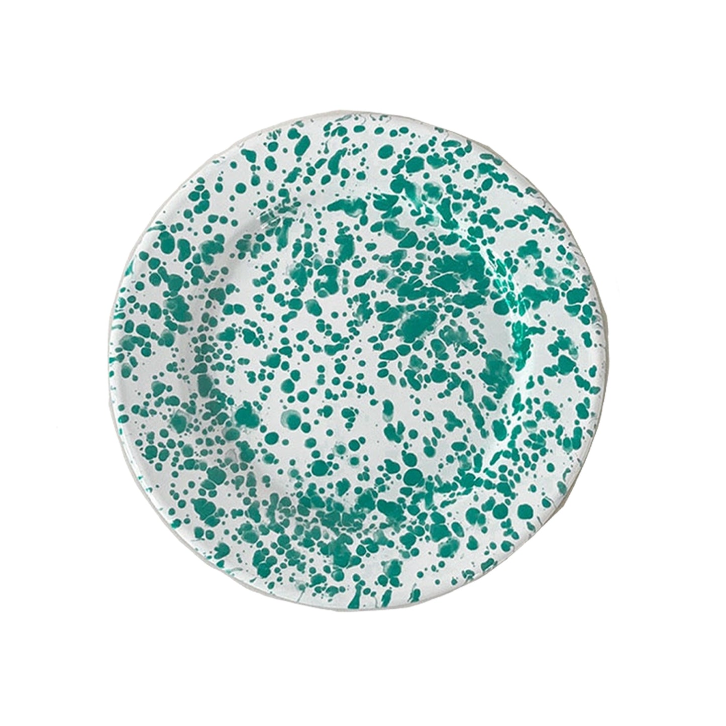 Green Enamel Dinner Plate