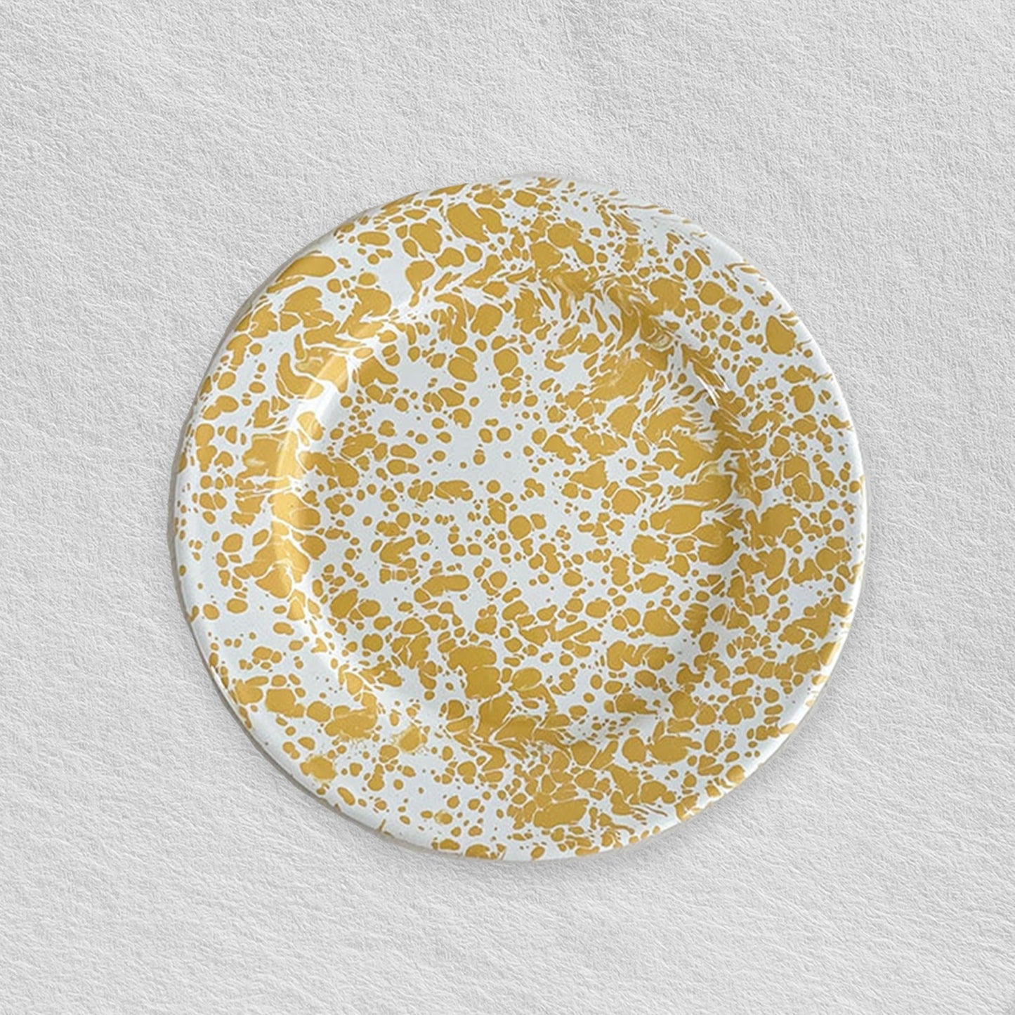 Yellow Enamel Dinner Plate
