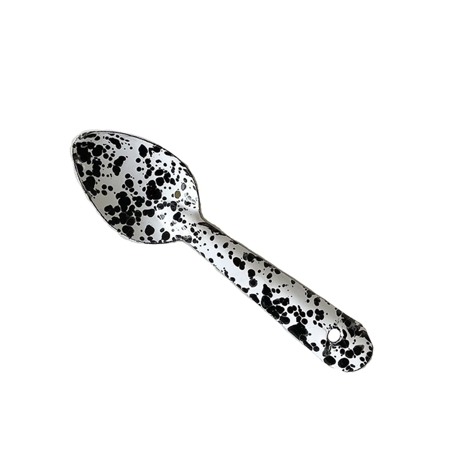 Black Enamel Soup Spoon