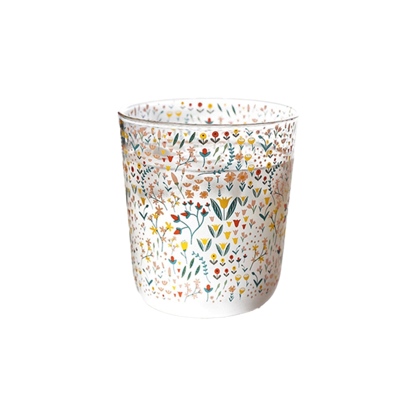 Colors Floral Glass Cup