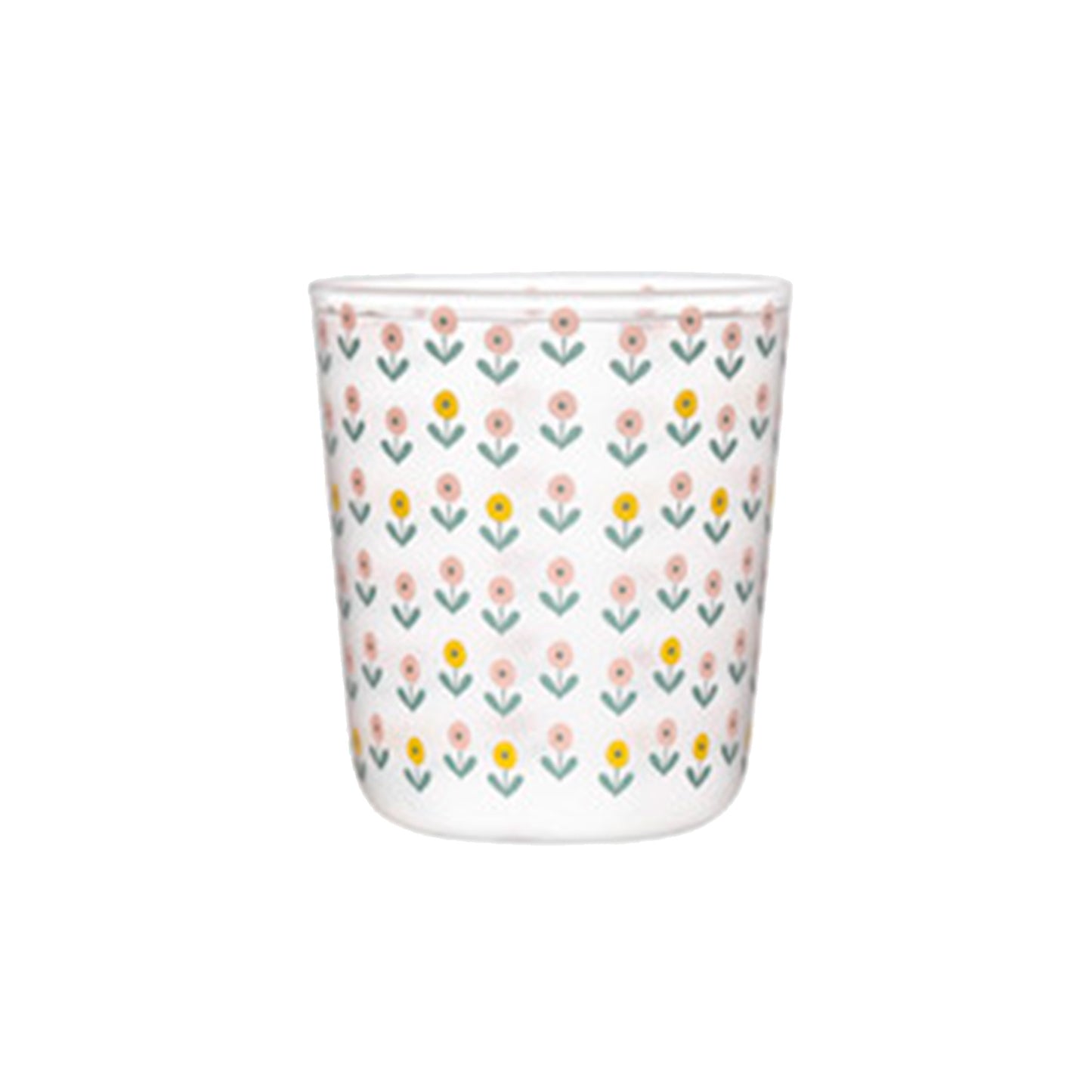 Sunflower  Floral Glass Cup
