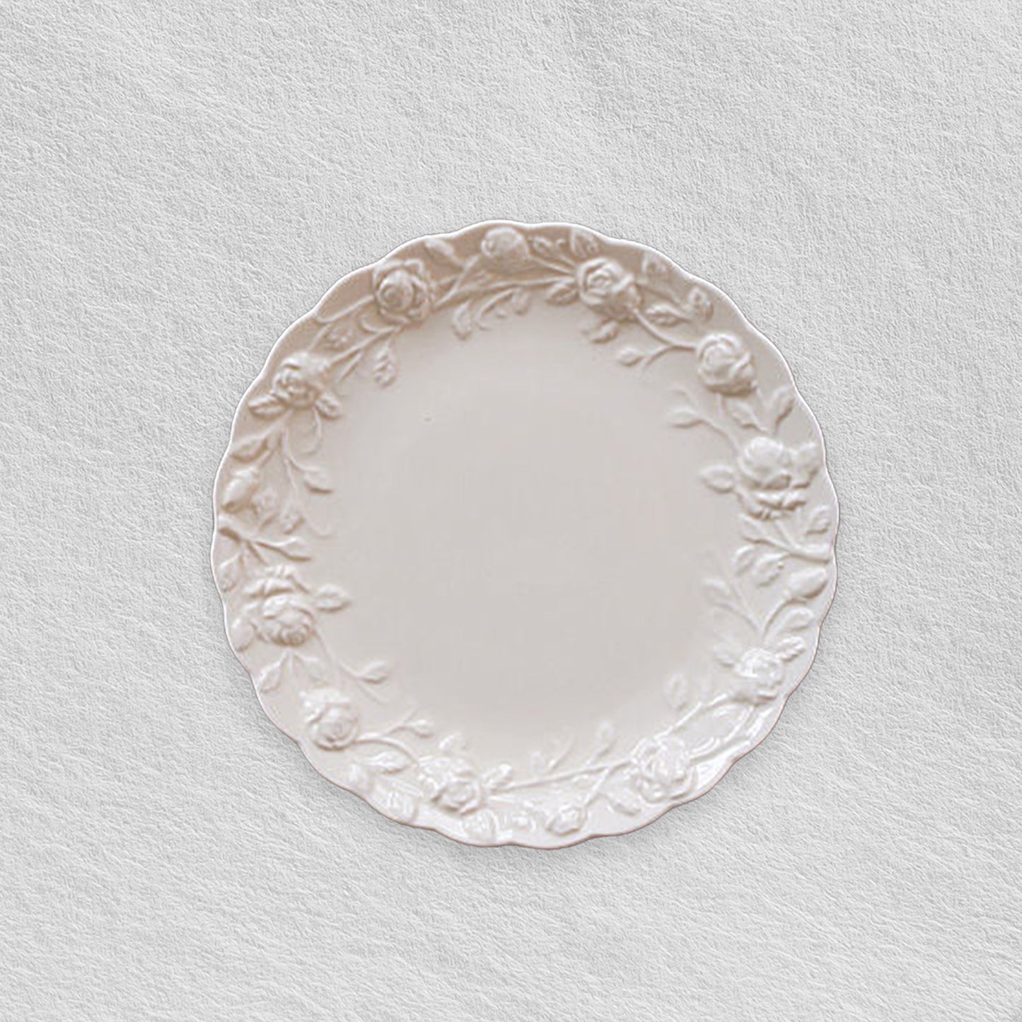 Floral Rose Embossed Plates