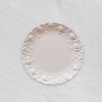 Floral Rose Embossed Plates