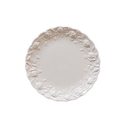 Floral Rose Embossed Plates