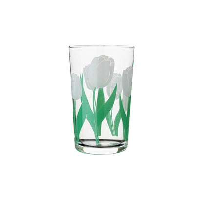 White Tulip Flower Glass