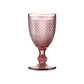 Rose Pink Glass Goblet