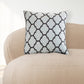 White Trellis Embroidered Cushion Cover