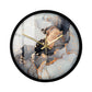 Gray Marble Style Wall Clock