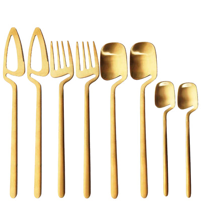 Gold Hollow Silverware Set