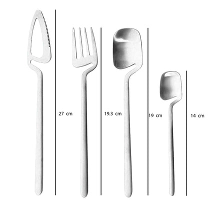 Silver Hollow Silverware Set