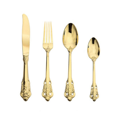 Gold Relief Engraved Cutlery