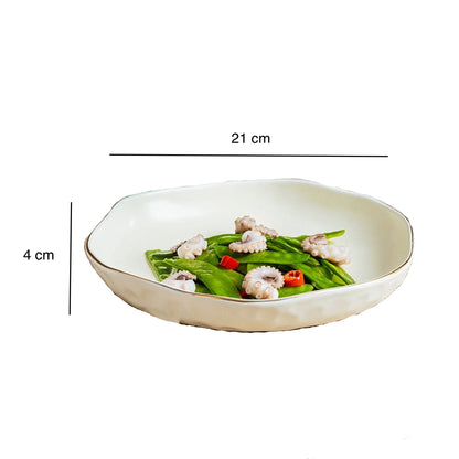 White Wave Dinner Plates