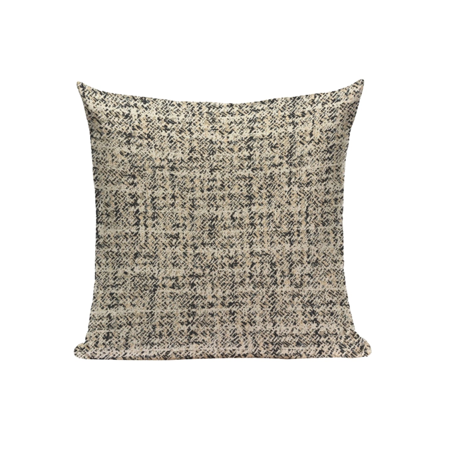 Sand Black Washed Houndstooth Cushion Cover