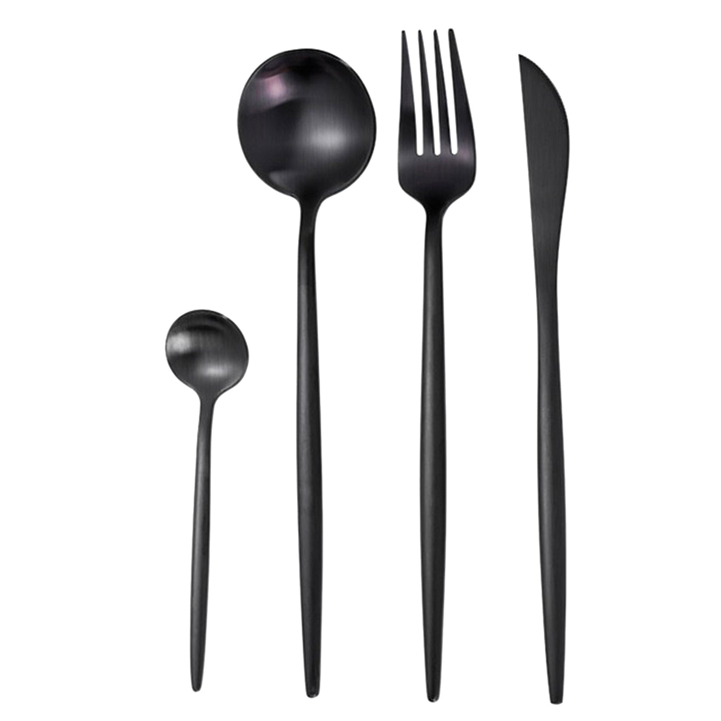 Line Black Cutlery Set