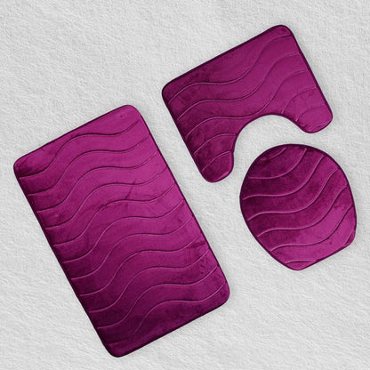 Magenta Bathroom Bath Mat Set