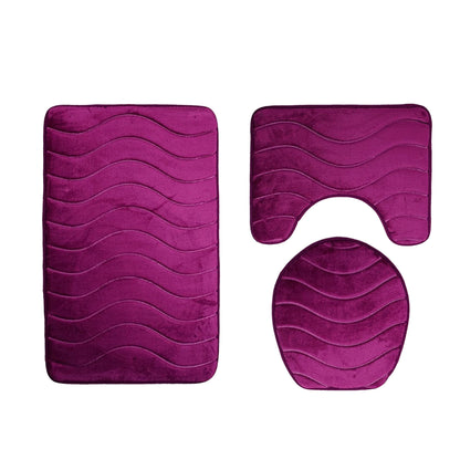 Magenta Bathroom Bath Mat Set